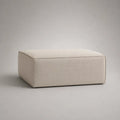 Pouf di poggiapiedi rettangolare in poliestere, 80 × 60 × 35 cm