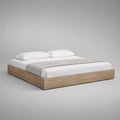 Cornice letto matrimoniale 160 × 200 cm senza testa letto MDF impiallacciato rovere naturale