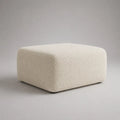 Posadapiedi quadrati in tessuto scuro e scuro, 80 × 80 × 40 cm